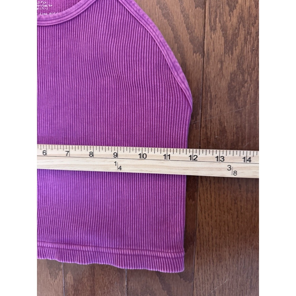 Free People Movement Racerback‎ Ribbed Tank Mineral Wash Fuschia XS/S - Picture 4 of 5